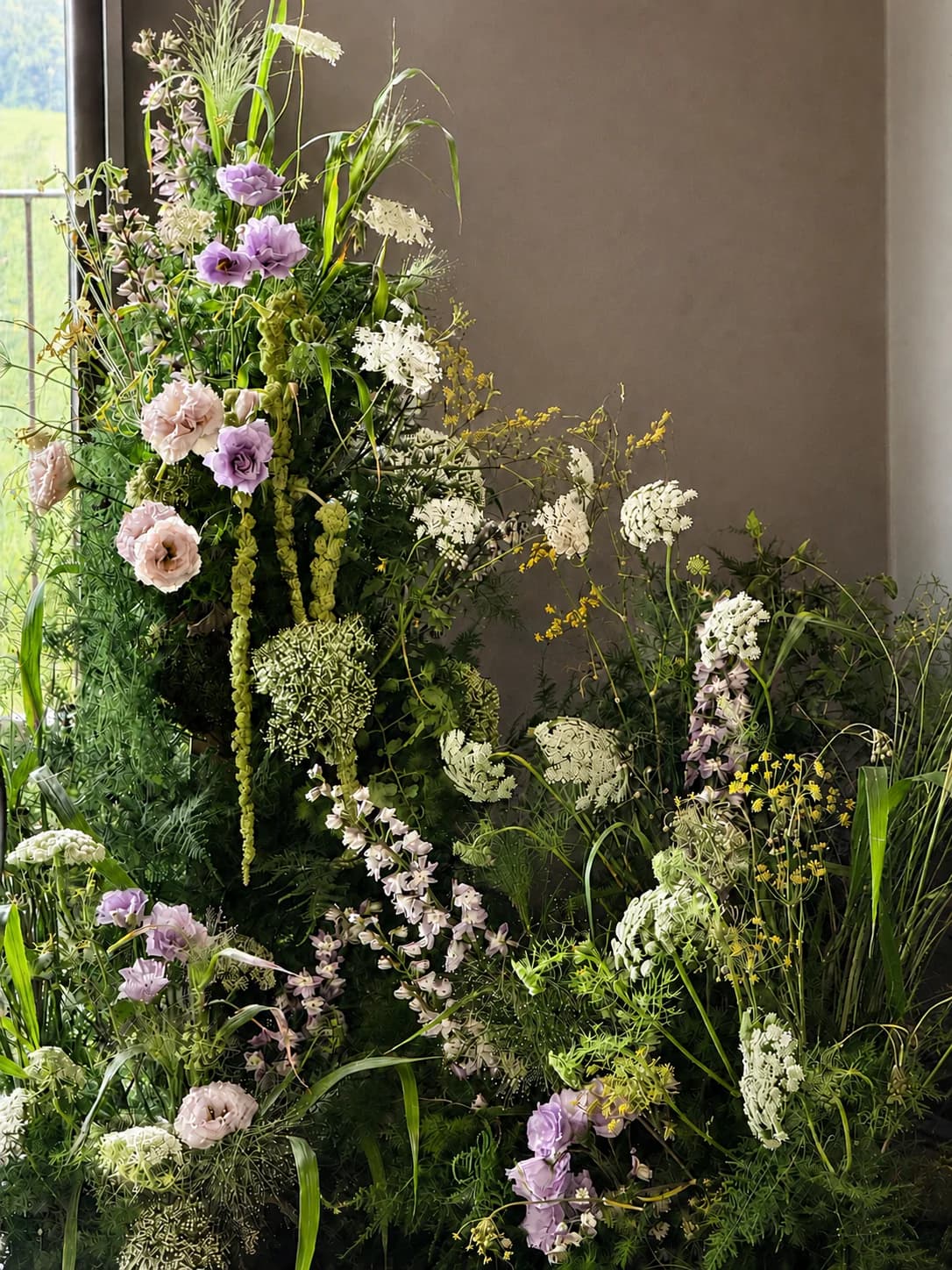 Brunch nupcial · Instalación floral